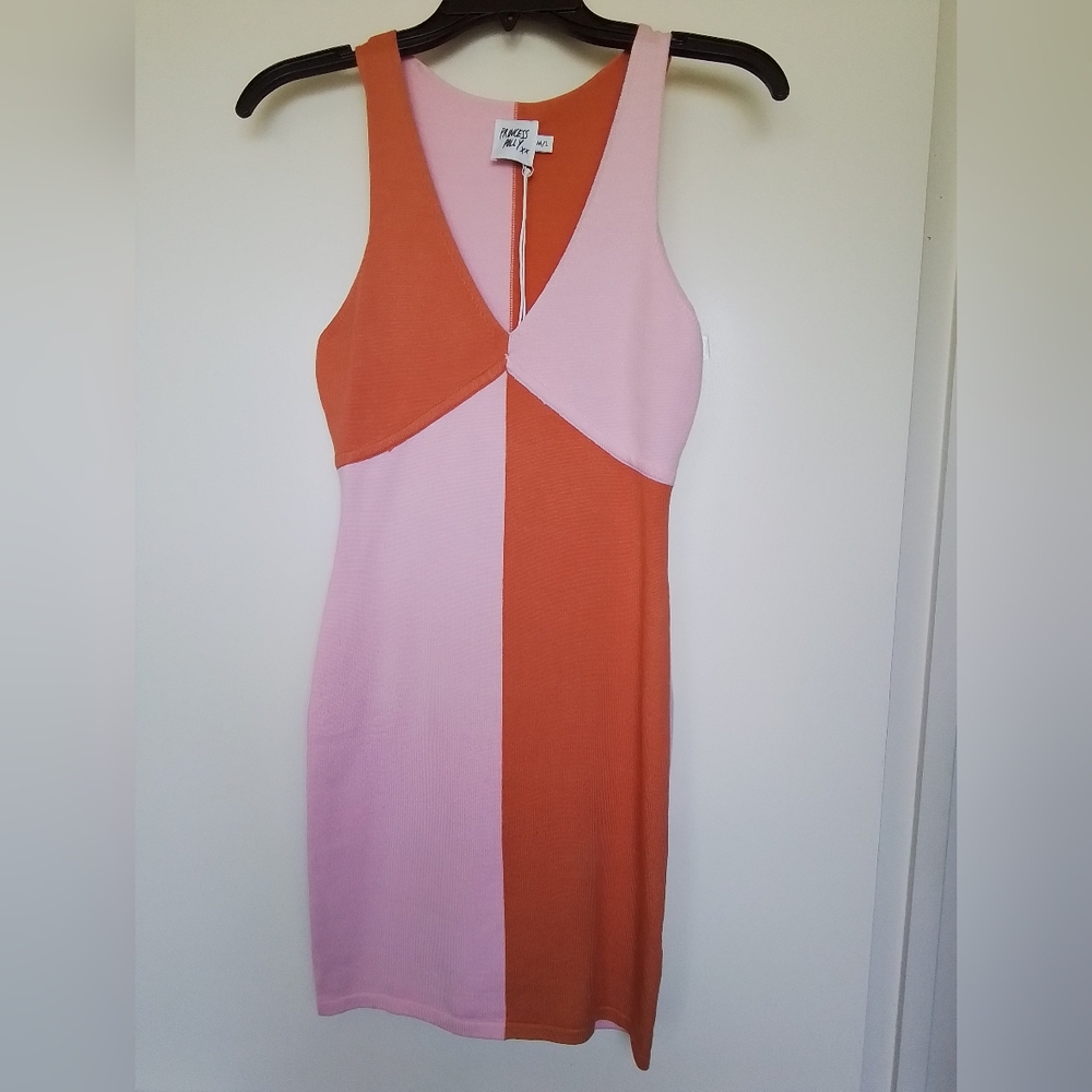 Princess Polly Sienna Mini Dress in Pink/Orange Size M/L